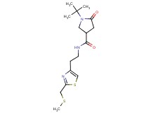 1-tert-butyl-N-(2-{2-[(methylthio)methyl]-1,3-thiazol-4-yl}ethyl)-5-oxo-3-pyrrolidinecarboxamide