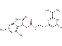 2-(4,6-dimethyl-2-oxo-2,3-dihydro-1H-indol-3-yl)-N-[2-(2-isopropyl-6-oxo-1,6-dihydropyrimidin-4-yl)ethyl]acetamide