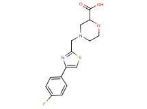 4-{[4-(4-fluorophenyl)-1,3-thiazol-2-yl]methyl}-2-morpholinecarboxylic acid