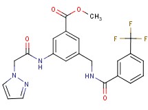 methyl 3-[(1H-pyrazol-1-ylacetyl)amino]-5-({[3-(trifluoromethyl)benzoyl]amino}methyl)benzoate