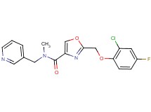 2-[(2-chloro-4-fluorophenoxy)methyl]-N-methyl-N-(3-pyridinylmethyl)-1,3-oxazole-4-carboxamide