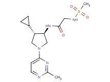 N~1~-[rel-(3R,4S)-4-cyclopropyl-1-(2-methyl-4-pyrimidinyl)-3-pyrrolidinyl]-N~2~-(methylsulfonyl)glycinamide hydrochloride