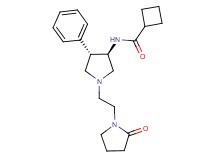 N-{rel-(3R,4S)-1-[2-(2-oxo-1-pyrrolidinyl)ethyl]-4-phenyl-3-pyrrolidinyl}cyclobutanecarboxamide hydrochloride