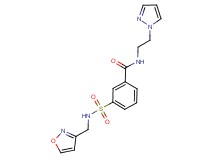 3-{[(isoxazol-3-ylmethyl)amino]sulfonyl}-N-[2-(1H-pyrazol-1-yl)ethyl]benzamide