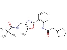 N-[(2-{2-[(cyclopentylacetyl)amino]phenyl}-5-methyl-1,3-oxazol-4-yl)methyl]-2,2-dimethylpropanamide