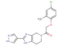 5-[(4-chloro-2-methylphenoxy)acetyl]-2-(1H-pyrazol-4-yl)-4,5,6,7-tetrahydro-1H-imidazo[4,5-c]pyridine