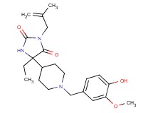 5-ethyl-5-[1-(4-hydroxy-3-methoxybenzyl)-4-piperidinyl]-3-(2-methyl-2-propen-1-yl)-2,4-imidazolidinedione