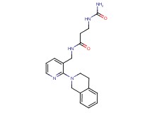 3-[(aminocarbonyl)amino]-N-{[2-(3,4-dihydroisoquinolin-2(1H)-yl)pyridin-3-yl]methyl}propanamide