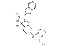 3-(2,3-dihydro-1H-inden-2-yl)-5-{1-[(2-methoxy-3-pyridinyl)carbonyl]-4-piperidinyl}-5-methyl-2,4-imidazolidinedione