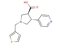 (3S*,4R*)-4-pyridin-4-yl-1-(3-thienylmethyl)pyrrolidine-3-carboxylic acid