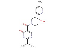 5-{[4-hydroxy-4-(5-methylpyridin-2-yl)piperidin-1-yl]carbonyl}-2-isopropylpyrimidin-4(3H)-one