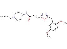 3-[5-(2,5-dimethoxybenzyl)-1,3,4-oxadiazol-2-yl]-N-(1-propyl-4-piperidinyl)propanamide