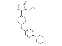 4-ethyl-5-{1-[(2-piperidin-1-ylpyrimidin-5-yl)methyl]piperidin-4-yl}-2,4-dihydro-3H-1,2,4-triazol-3-one