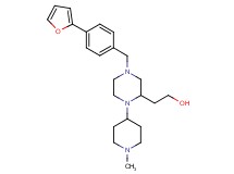 2-[4-[4-(2-furyl)benzyl]-1-(1-methyl-4-piperidinyl)-2-piperazinyl]ethanol