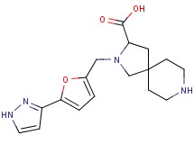 2-{[5-(1H-pyrazol-3-yl)-2-furyl]methyl}-2,8-diazaspiro[4.5]decane-3-carboxylic acid