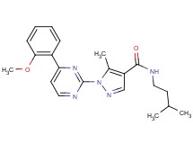 1-[4-(2-methoxyphenyl)-2-pyrimidinyl]-5-methyl-N-(3-methylbutyl)-1H-pyrazole-4-carboxamide