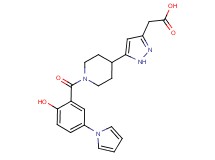 (5-{1-[2-hydroxy-5-(1H-pyrrol-1-yl)benzoyl]piperidin-4-yl}-1H-pyrazol-3-yl)acetic acid