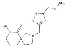 2-{[3-(methoxymethyl)-1,2,4-oxadiazol-5-yl]methyl}-7-methyl-2,7-diazaspiro[4.5]decan-6-one