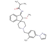 N-{(2R*,3R*)-2-methoxy-1'-[2-methyl-4-(1H-pyrazol-1-yl)benzyl]-2,3-dihydrospiro[indene-1,4'-piperidin]-3-yl}-2-methylpropanamide