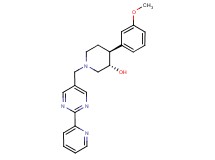 (3S*,4S*)-4-(3-methoxyphenyl)-1-[(2-pyridin-2-ylpyrimidin-5-yl)methyl]piperidin-3-ol