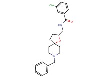 N-[(8-benzyl-1-oxa-8-azaspiro[4.5]dec-2-yl)methyl]-3-chlorobenzamide