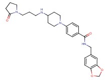 N-(1,3-benzodioxol-5-ylmethyl)-4-(4-{[3-(2-oxo-1-pyrrolidinyl)propyl]amino}-1-piperidinyl)benzamide