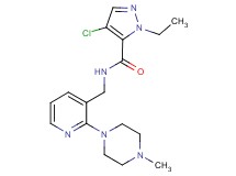 4-chloro-1-ethyl-N-{[2-(4-methylpiperazin-1-yl)pyridin-3-yl]methyl}-1H-pyrazole-5-carboxamide