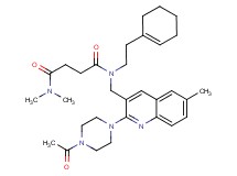 N-{[2-(4-acetyl-1-piperazinyl)-6-methyl-3-quinolinyl]methyl}-N-[2-(1-cyclohexen-1-yl)ethyl]-N',N'-dimethylsuccinamide