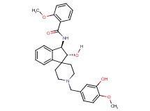 N-[(2R*,3R*)-2-hydroxy-1'-(3-hydroxy-4-methoxybenzyl)-2,3-dihydrospiro[indene-1,4'-piperidin]-3-yl]-2-methoxybenzamide