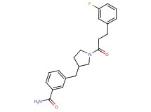 3-({1-[3-(3-fluorophenyl)propanoyl]pyrrolidin-3-yl}methyl)benzamide