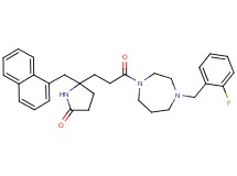 5-{3-[4-(2-fluorobenzyl)-1,4-diazepan-1-yl]-3-oxopropyl}-5-(1-naphthylmethyl)-2-pyrrolidinone