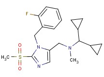 (dicyclopropylmethyl){[1-(2-fluorobenzyl)-2-(methylsulfonyl)-1H-imidazol-5-yl]methyl}methylamine