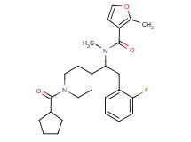 N-[1-[1-(cyclopentylcarbonyl)-4-piperidinyl]-2-(2-fluorophenyl)ethyl]-N,2-dimethyl-3-furamide