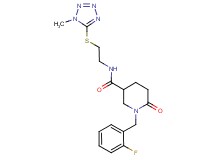 1-(2-fluorobenzyl)-N-{2-[(1-methyl-1H-tetrazol-5-yl)thio]ethyl}-6-oxo-3-piperidinecarboxamide