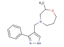 2-methyl-4-[(3-phenyl-1H-pyrazol-4-yl)methyl]-1,4-oxazepane
