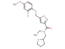 5-[(2-chloro-4-methoxyphenoxy)methyl]-N-ethyl-N-(tetrahydro-2-furanylmethyl)-3-isoxazolecarboxamide