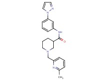 1-[(6-methyl-2-pyridinyl)methyl]-N-[3-(1H-pyrazol-1-yl)phenyl]-3-piperidinecarboxamide