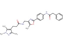 N-[(5-methyl-2-{4-[(phenylacetyl)amino]phenyl}-1,3-oxazol-4-yl)methyl]-3-(1,3,5-trimethyl-1H-pyrazol-4-yl)propanamide