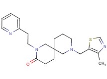 8-[(4-methyl-1,3-thiazol-5-yl)methyl]-2-(2-pyridin-2-ylethyl)-2,8-diazaspiro[5.5]undecan-3-one