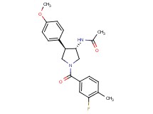 N-[(3S*,4R*)-1-(3-fluoro-4-methylbenzoyl)-4-(4-methoxyphenyl)pyrrolidin-3-yl]acetamide