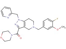 5-(4-fluoro-3-methoxybenzyl)-3-(4-morpholinylcarbonyl)-1-(2-pyridinylmethyl)-4,5,6,7-tetrahydro-1H-pyrazolo[4,3-c]pyridine