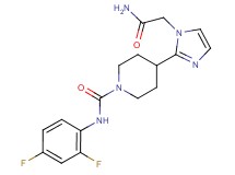 4-[1-(2-amino-2-oxoethyl)-1H-imidazol-2-yl]-N-(2,4-difluorophenyl)piperidine-1-carboxamide