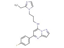 N-[3-(2-ethyl-1H-imidazol-1-yl)propyl]-5-(4-fluorophenyl)pyrazolo[1,5-a]pyrimidin-7-amine