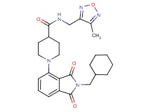 1-[2-(cyclohexylmethyl)-1,3-dioxo-2,3-dihydro-1H-isoindol-4-yl]-N-[(4-methyl-1,2,5-oxadiazol-3-yl)methyl]-4-piperidinecarboxamide