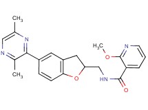 N-{[5-(3,6-dimethyl-2-pyrazinyl)-2,3-dihydro-1-benzofuran-2-yl]methyl}-2-methoxynicotinamide