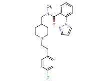 N-({1-[2-(4-chlorophenyl)ethyl]-4-piperidinyl}methyl)-N-methyl-2-(1H-pyrazol-1-yl)benzamide
