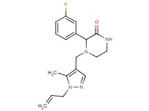 4-[(1-allyl-5-methyl-1H-pyrazol-4-yl)methyl]-3-(3-fluorophenyl)piperazin-2-one