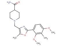 1-{[2-(2,4-dimethoxy-3-methylphenyl)-5-methyl-1,3-oxazol-4-yl]methyl}piperidine-4-carboxamide