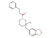 4-{3-[3-(1,3-benzodioxol-5-ylmethyl)-3-methylpiperidin-1-yl]-3-oxopropyl}pyridine