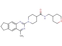 1-(4-methyl-7,8-dihydro-6H-cyclopenta[g]quinazolin-2-yl)-N-(tetrahydro-2H-pyran-4-ylmethyl)-4-piperidinecarboxamide